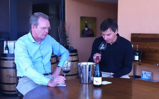  carrying out a wine tasting 